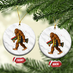 Funny Kwanzaa Bigfoot Lover Ceramic Ornament African American Holiday Gift TS12 1pc White Marble Print Your Wear