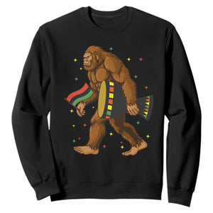 Funny Kwanzaa Bigfoot Lover Sweatshirt African American Holiday Gift TS12 Black Print Your Wear
