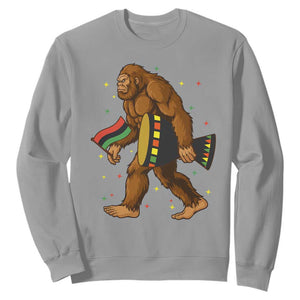 Funny Kwanzaa Bigfoot Lover Sweatshirt African American Holiday Gift TS12 Sport Gray Print Your Wear