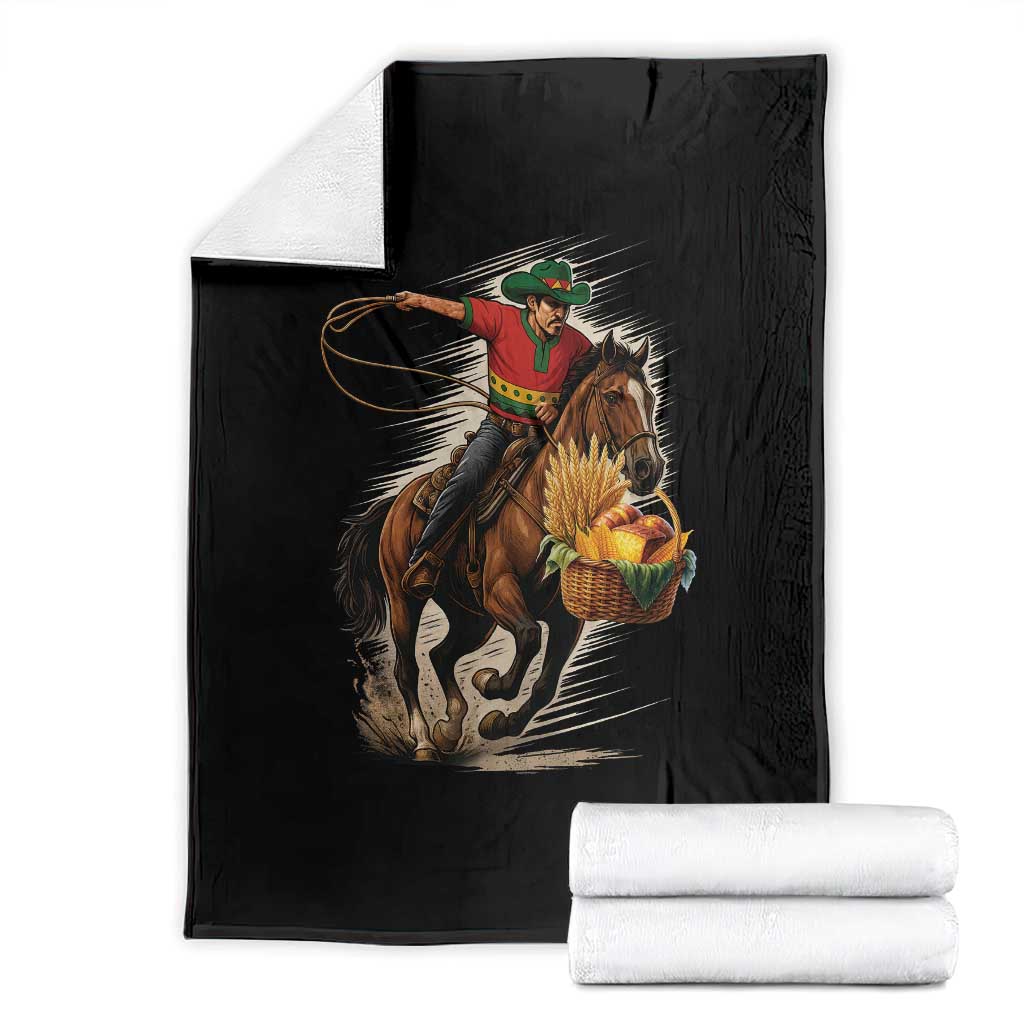 Kwanzaa Cowboy Throw Blanket Funny African American Festival Gift TS12 Black Print Your Wear