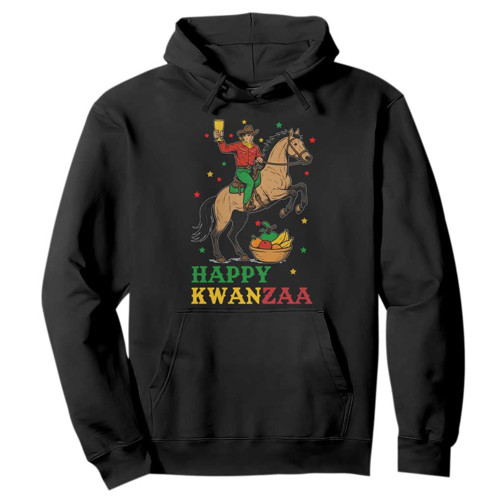 Happy Kwanzaa Cowboy Hoodie Funny African Holiday Gift TS12 Black Print Your Wear