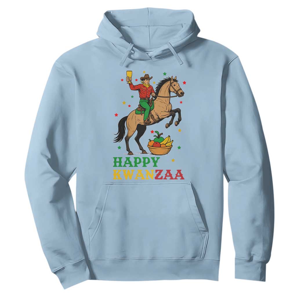 Happy Kwanzaa Cowboy Hoodie Funny African Holiday Gift TS12 Light Blue Print Your Wear
