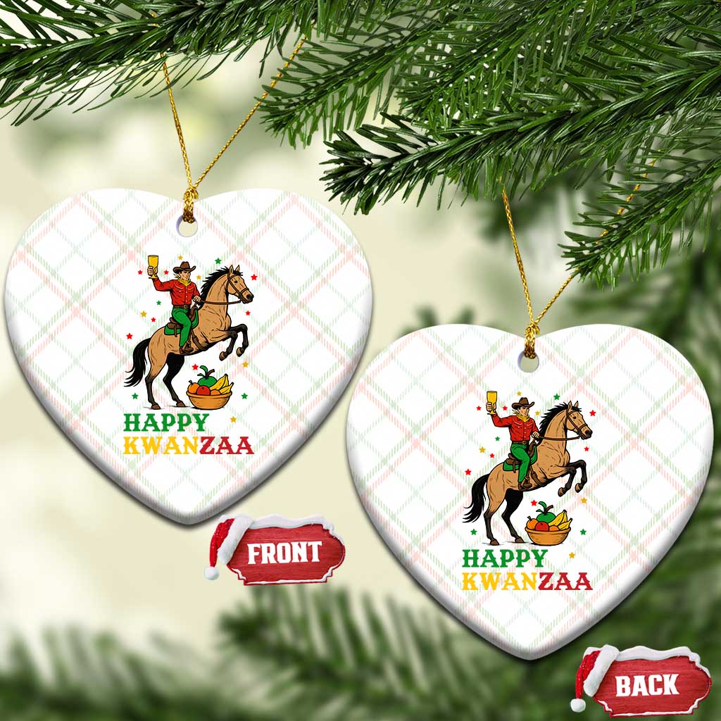 Happy Kwanzaa Cowboy Ceramic Ornament Funny African Holiday Gift TS12 Print Your Wear