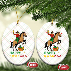 Happy Kwanzaa Cowboy Ceramic Ornament Funny African Holiday Gift TS12 Print Your Wear
