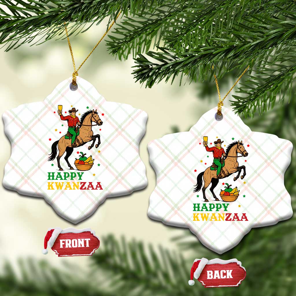 Happy Kwanzaa Cowboy Ceramic Ornament Funny African Holiday Gift TS12 Print Your Wear