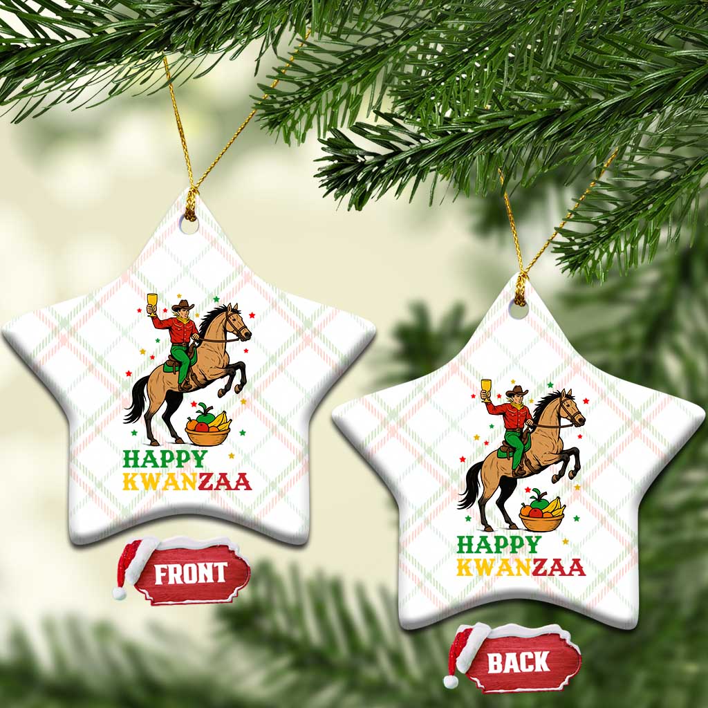 Happy Kwanzaa Cowboy Ceramic Ornament Funny African Holiday Gift TS12 Print Your Wear