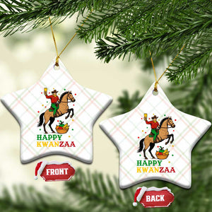 Happy Kwanzaa Cowboy Ceramic Ornament Funny African Holiday Gift TS12 Print Your Wear