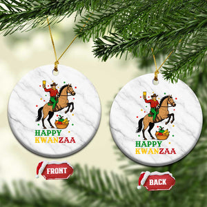 Happy Kwanzaa Cowboy Ceramic Ornament Funny African Holiday Gift TS12 1pc White Marble Print Your Wear