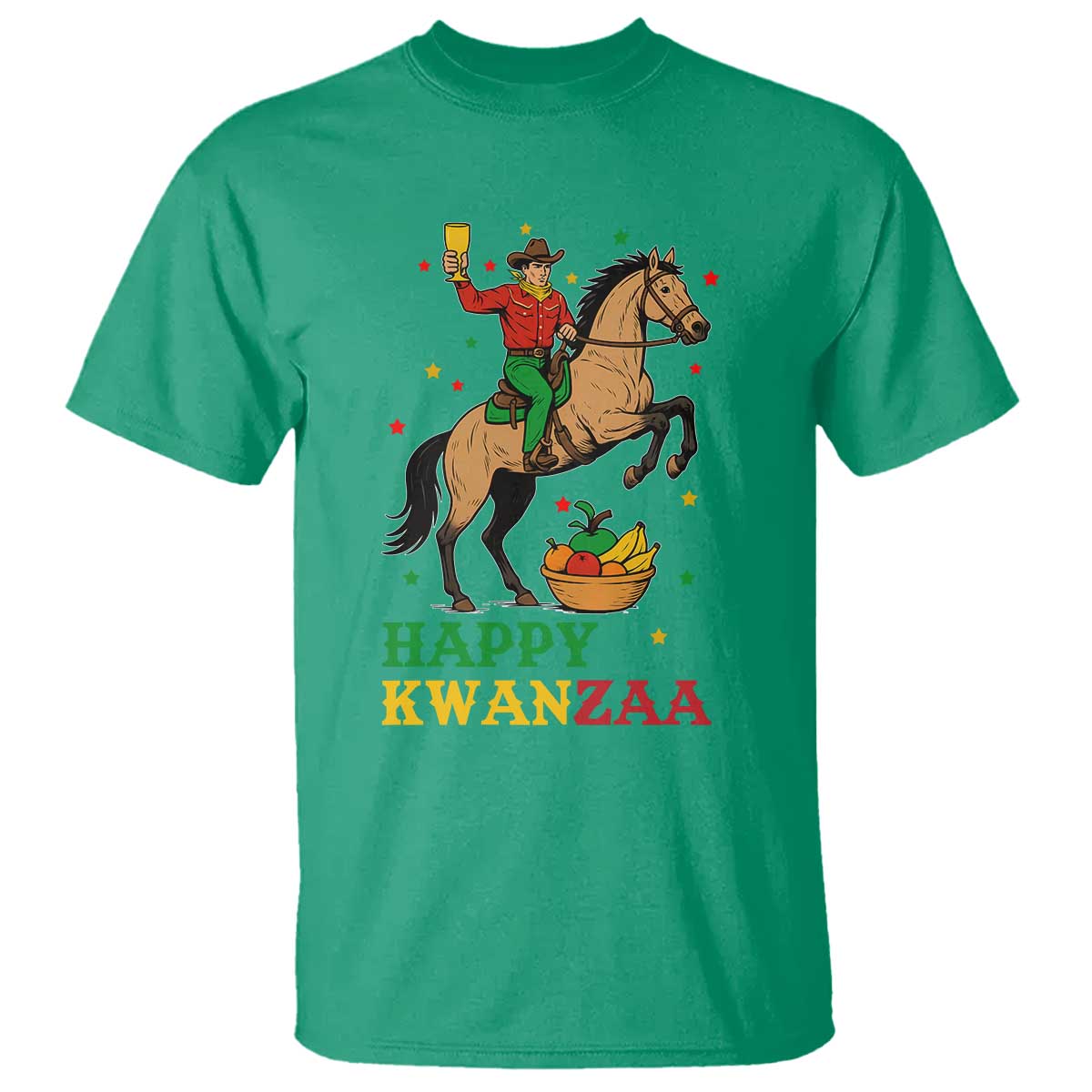 Happy Kwanzaa Cowboy T Shirt Funny African Holiday Gift TS12 Irish Green Print Your Wear