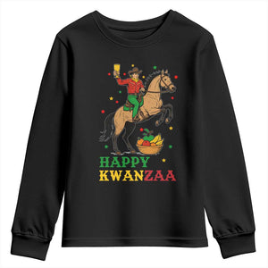 Happy Kwanzaa Cowboy Youth Sweatshirt Funny African Holiday Gift TS12 Black Print Your Wear