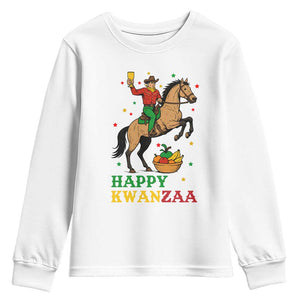 Happy Kwanzaa Cowboy Youth Sweatshirt Funny African Holiday Gift TS12 White Print Your Wear