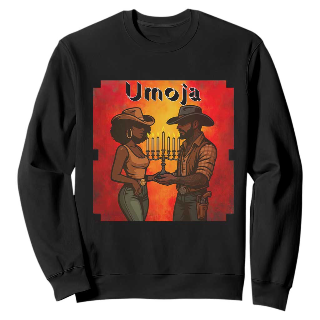 Kwanzaa Umoja Togetherness Sweatshirt Cowboy Cowgirl African Heritage Gift TS12 Black Print Your Wear