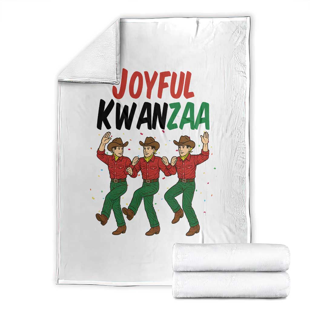 Joyful Kwanzaa Cowboy Throw Blanket Festival Of Lights African Heritage Gift TS12 White Print Your Wear