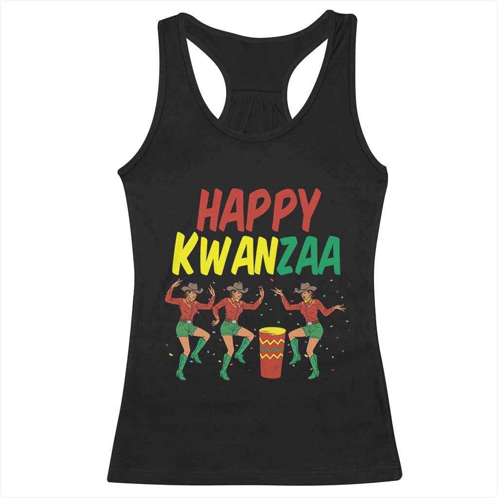 Joyful Kwanzaa Cowgirl Dance Racerback Tank Top African Heritage Festival Gift TS12 Black Print Your Wear