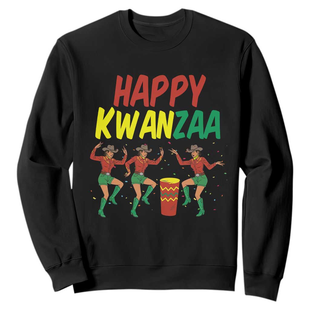 Joyful Kwanzaa Cowgirl Dance Sweatshirt African Heritage Festival Gift TS12 Black Print Your Wear
