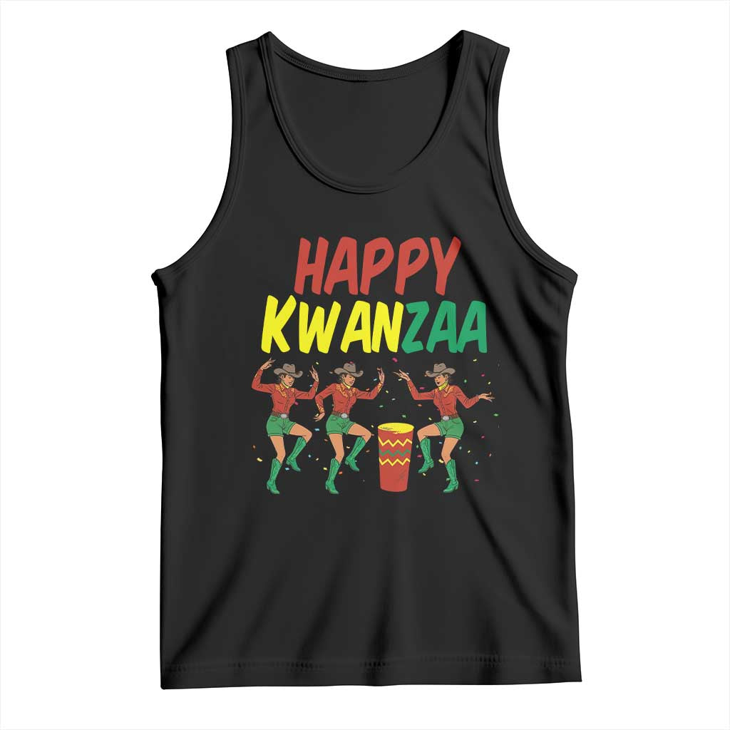 Joyful Kwanzaa Cowgirl Dance Tank Top African Heritage Festival Gift TS12 Black Print Your Wear
