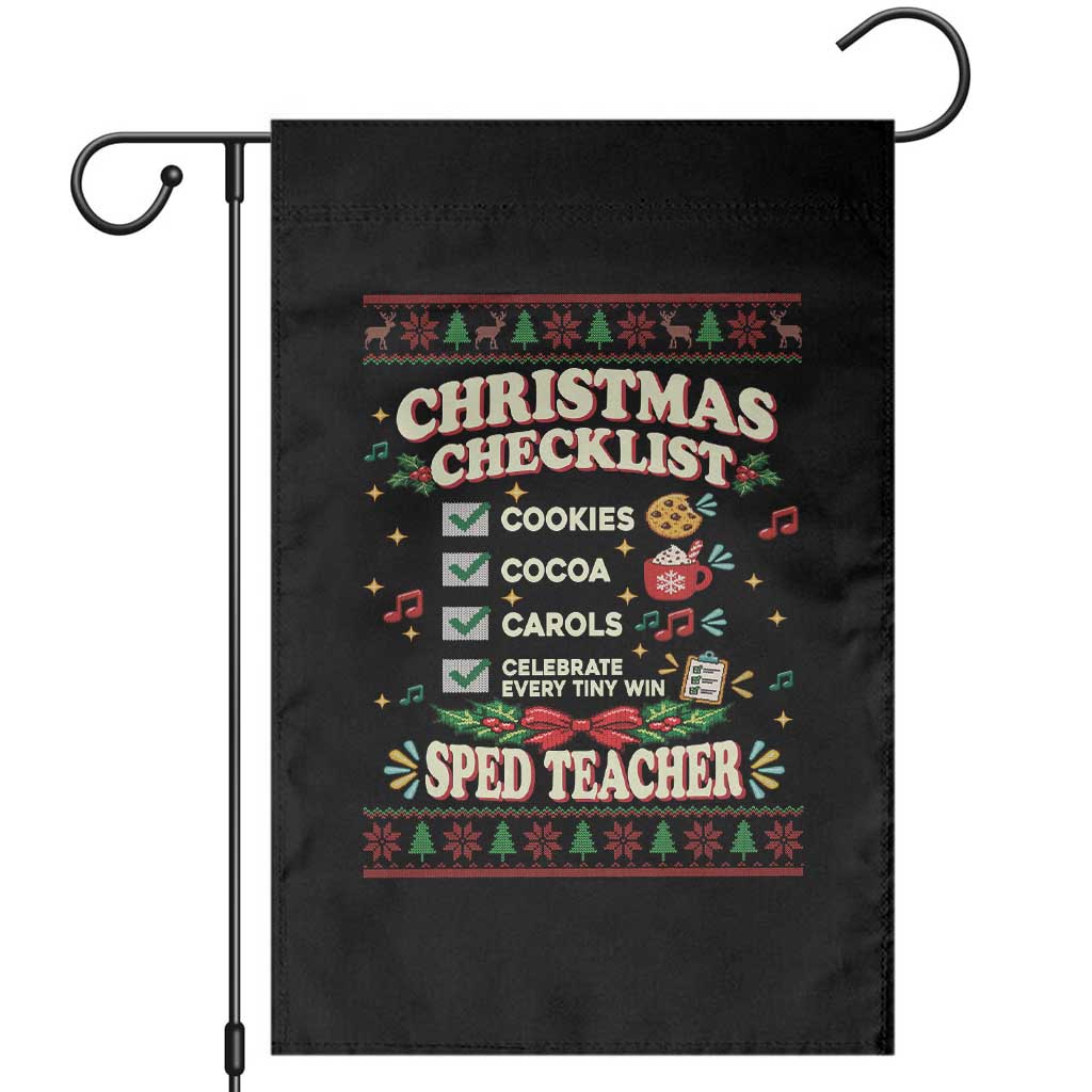 Christmas Checklist SPED Teacher Garden Flag Celebrate Every Tiny Win