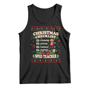 Christmas Checklist SPED Teacher Tank Top Celebrate Every Tiny Win