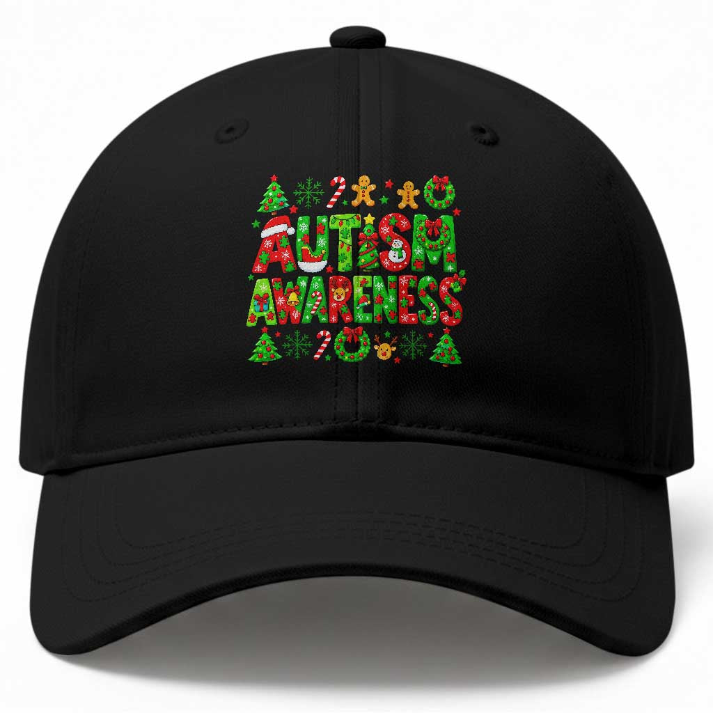 Autism Christmas Support Baseball Cap Spreading Acceptance Holiday Season