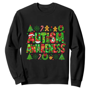 Autism Christmas Support Sweatshirt Spreading Acceptance Holiday Season