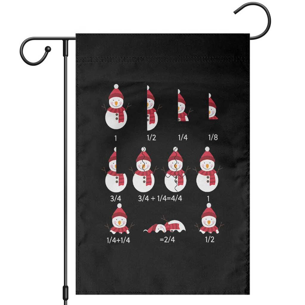 Christmas Math Teacher Garden Flag Snowman Fractions Educational Equation Gift