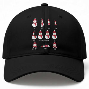 Christmas Math Teacher Baseball Cap Snowman Fractions Educational Equation Gift