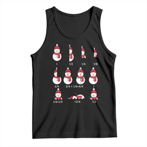 Christmas Math Teacher Tank Top Snowman Fractions Educational Equation Gift