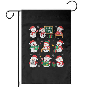 Snowman Christmas Math Teacher Garden Flag Funny Educator Xmas Gift