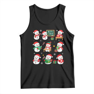 Snowman Christmas Math Teacher Tank Top Funny Educator Xmas Gift