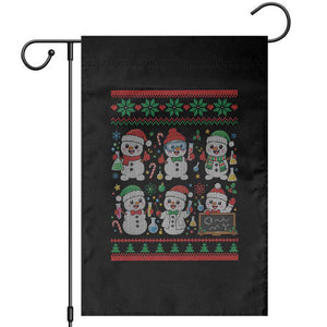 Chemistry Science Snowman Garden Flag Laboratory Teacher Christmas Gift