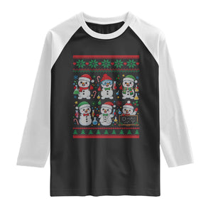 Chemistry Science Snowman Raglan Shirt Laboratory Teacher Christmas Gift