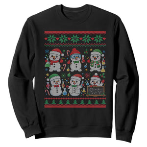 Chemistry Science Snowman Sweatshirt Laboratory Teacher Christmas Gift