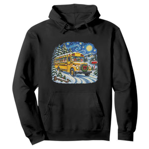 Starry Night Christmas School Bus Hoodie Bus Driver Gift