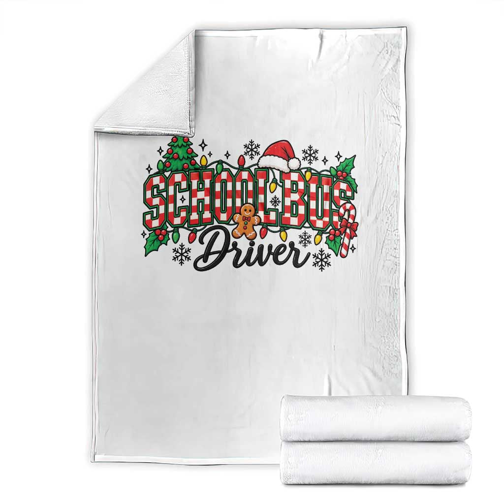 School Bus Driver Christmas Throw Blanket Transportation Appreciation Gift