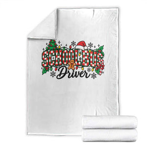 School Bus Driver Christmas Throw Blanket Transportation Appreciation Gift