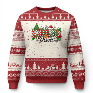 School Bus Driver Xmas Ugly Christmas Sweater Transportation Appreciation Gift