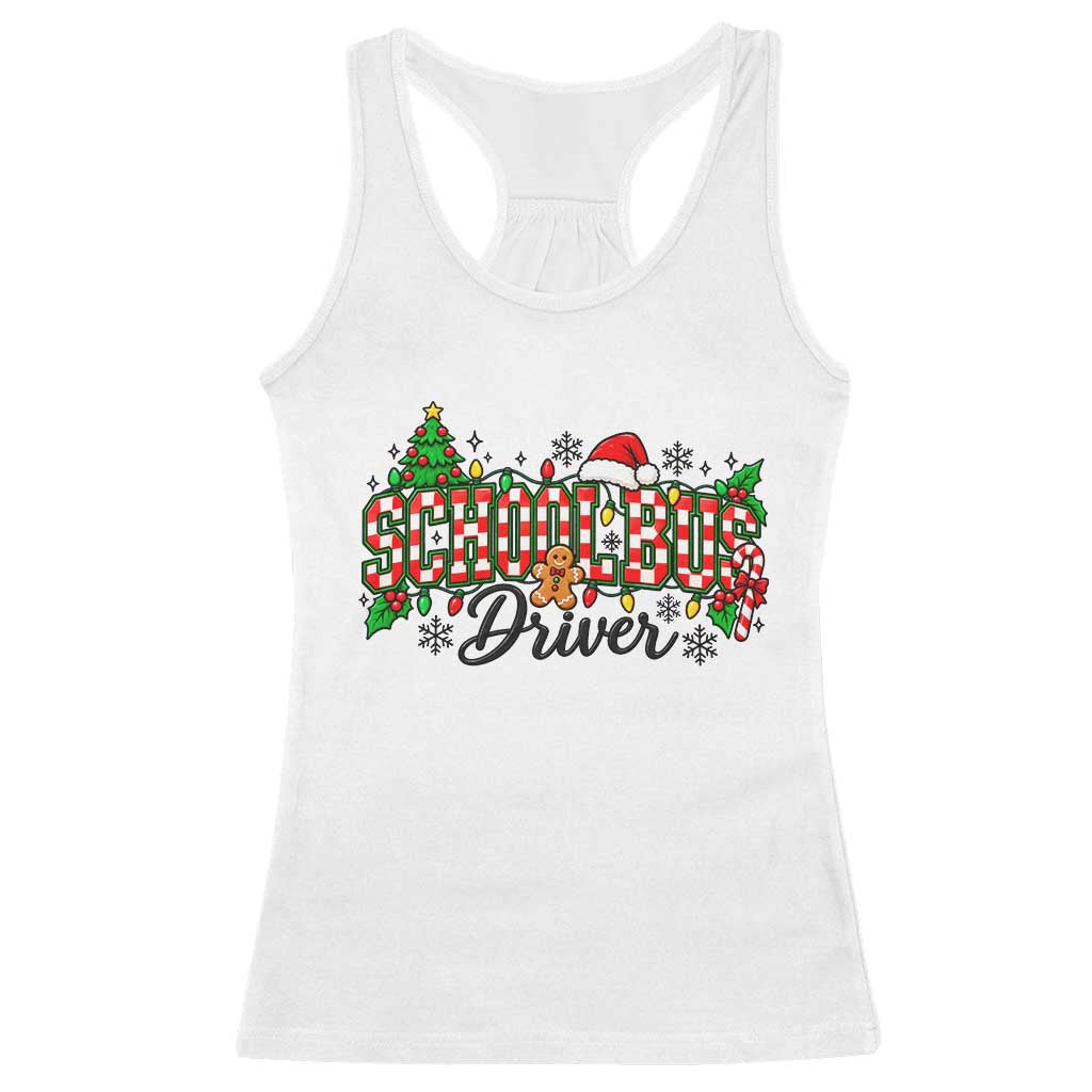 School Bus Driver Christmas Racerback Tank Top Transportation Appreciation Gift