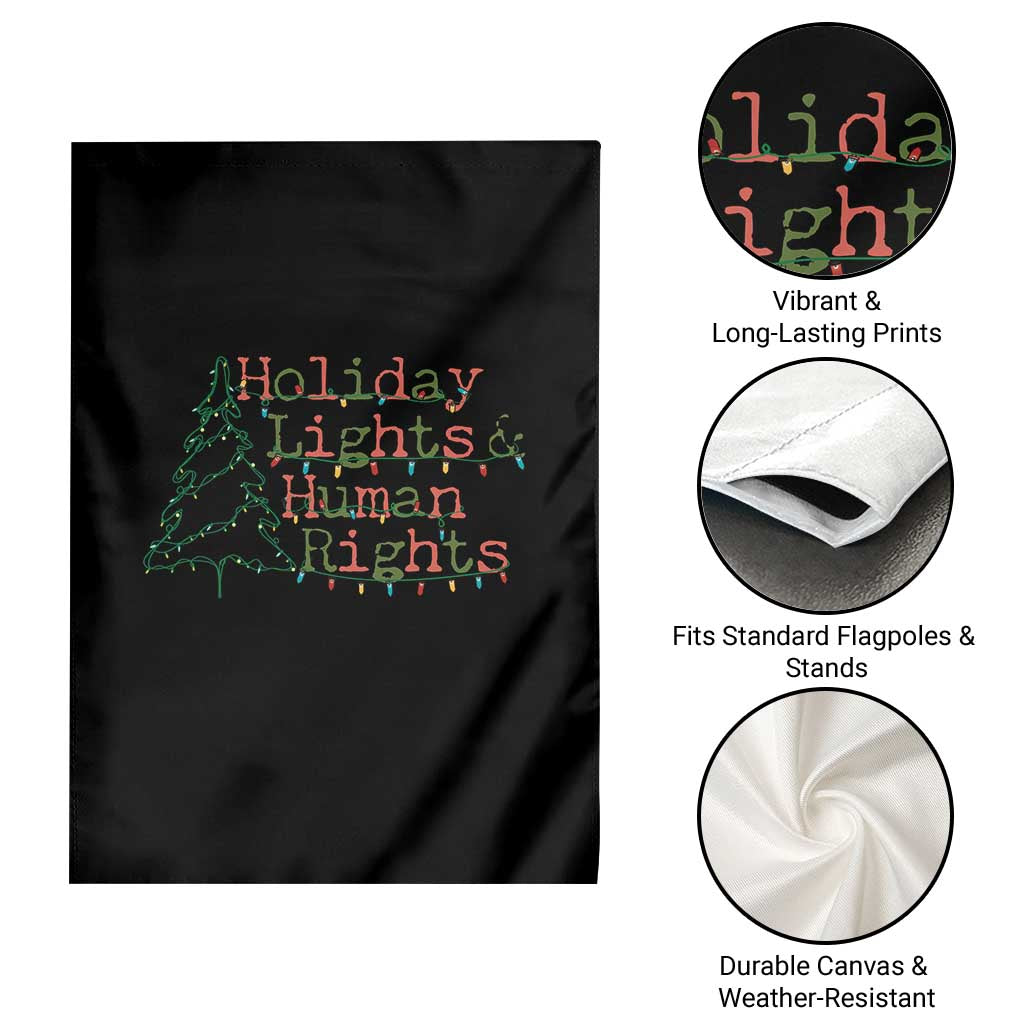 Xmas Holiday Lights And Human Rights Garden Flag Equality Supporter Gift TS12 Print Your Wear