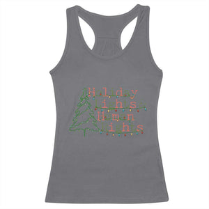 Xmas Holiday Lights And Human Rights Racerback Tank Top Equality Supporter Gift TS12 Charcoal Print Your Wear