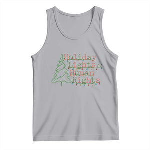 Xmas Holiday Lights And Human Rights Tank Top Equality Supporter Gift TS12 Athletic Heather Print Your Wear