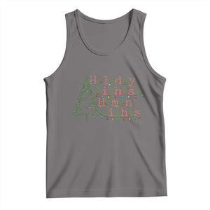 Xmas Holiday Lights And Human Rights Tank Top Equality Supporter Gift TS12 Deep Heather Print Your Wear