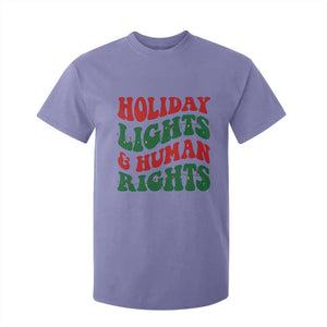 Holiday Lights And Human Rights T Shirt For Kid Supporter Gift For Civil Rights TS12 Violet Print Your Wear