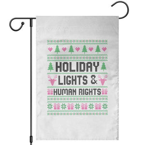 Christmas Lights For Human Rights Garden Flag Equality Supporter Gift TS12 White Print Your Wear