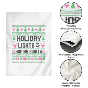 Christmas Lights For Human Rights Garden Flag Equality Supporter Gift TS12 Print Your Wear