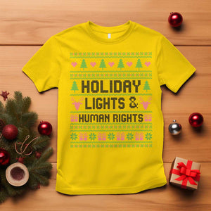 Christmas Lights For Human Rights T Shirt Equality Supporter Gift TS12 Daisy Print Your Wear