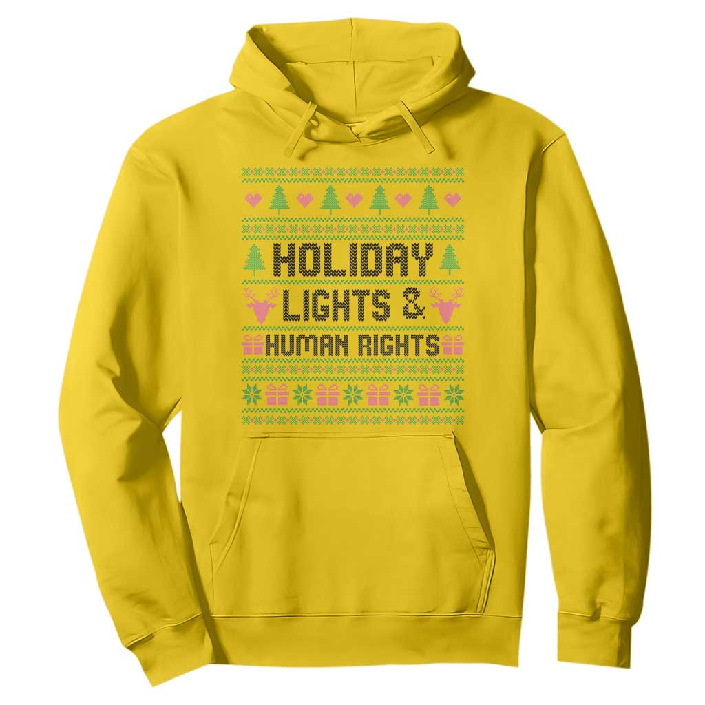 Christmas Lights For Human Rights Hoodie Equality Supporter Gift TS12 Daisy Print Your Wear