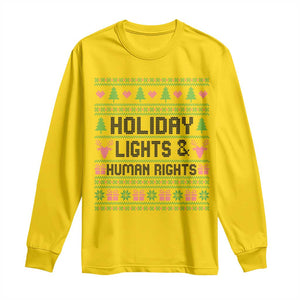 Christmas Lights For Human Rights Long Sleeve Shirt Equality Supporter Gift TS12 Daisy Print Your Wear