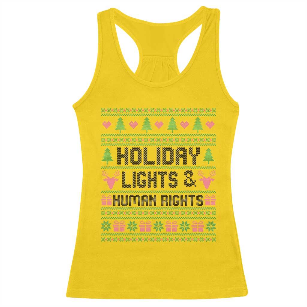 Christmas Lights For Human Rights Racerback Tank Top Equality Supporter Gift TS12 Daisy Print Your Wear