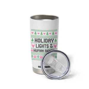 Christmas Lights For Human Rights Tumbler Cup Equality Supporter Gift TS12 Print Your Wear