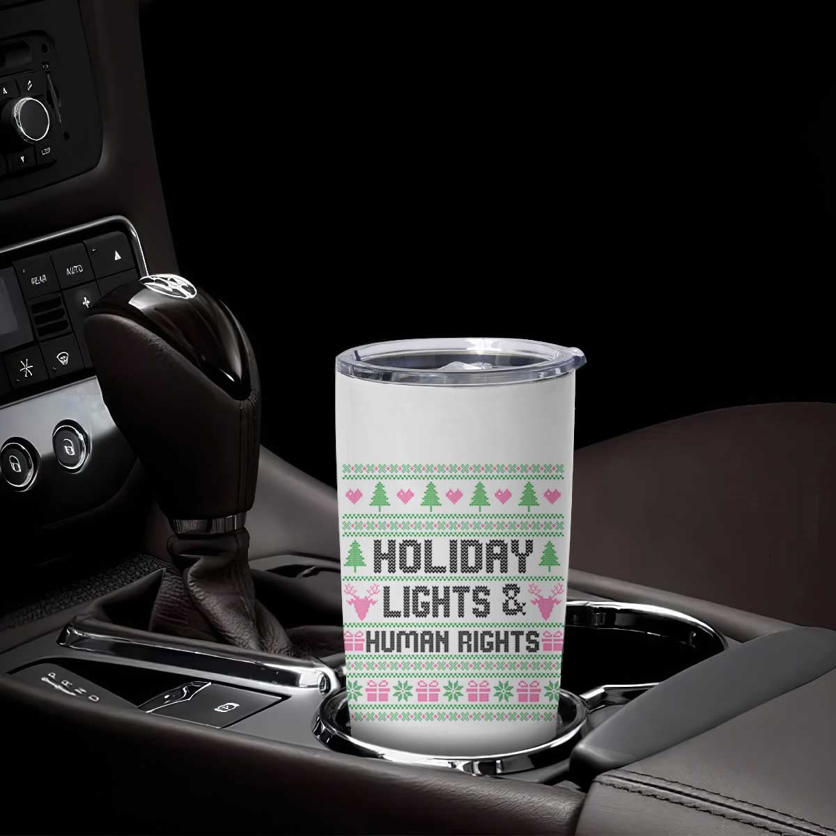 Christmas Lights For Human Rights Tumbler Cup Equality Supporter Gift TS12 Print Your Wear